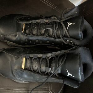 Jordan Black and Gold Men's Sneakers